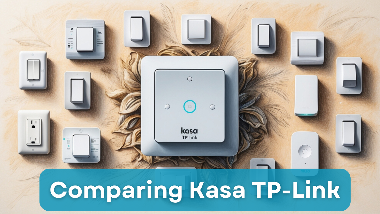 A comparison of smart switches, highlighting Kasa TP-Link against competitors showcasing key features