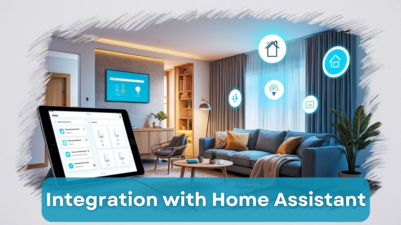 modern home showing Kasa TP-Link Smart Switches integrated with Home Assistant, controlled via a tablet in a cozy living room